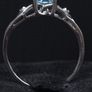 Vintage 9ct White Gold Blue Gemstone Ring Size 54 Image 8