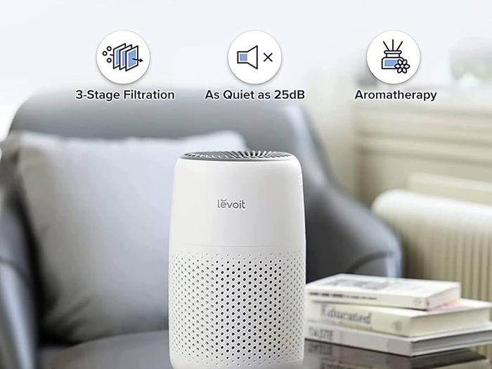 Air Purifier for Bedroom Home, Quiet HEPA Filter Cleaner with Fragrance Sponge & 3 Speed for Better Sleep, Air Frenshener, Allergies, Dust, Pet Dander, Odour, Smoke, Office, Desktop, Core Mini