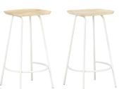 Bar Stools 2 pcs Solid Mango Wood