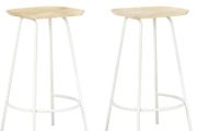Bar Stools 2 pcs Solid Mango Wood