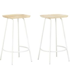 Bar Stools 2 pcs Solid Mango Wood
