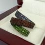 Silver Sterling Silver Statement Ring: Chrome Diopside, Garnet & Tanzanite Image 7