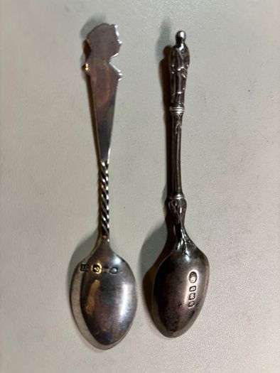 Two 1896 solid silver coffee spoons