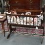 Vintage Wooden Baby Cradle Image 2