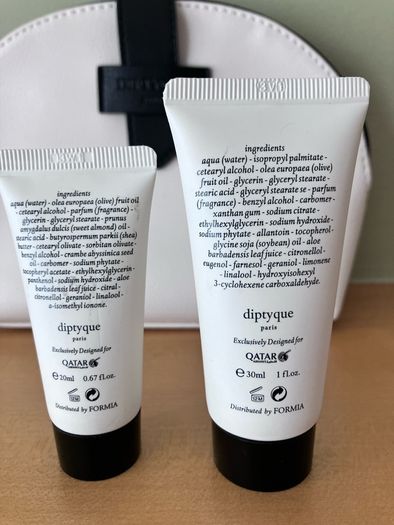 New Diptyque Face Cream & Body Lotion and Toiletry Bag
