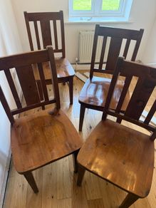 X4 wooden dining chairs