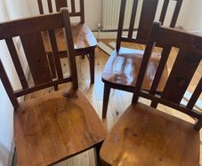 X4 wooden dining chairs