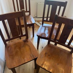 X4 wooden dining chairs