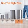 Rectangular Kitchen Pedal Bin with Steel Bar Pedal, Soft-Closing Mechanism, Brushed Stainless Steel, 50 L Image 4