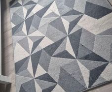 Grey Modern Geometric Rug 120cm x 170cm