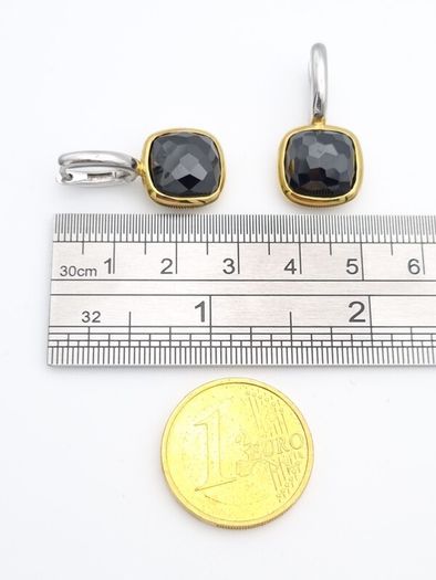 Y2k Italian Designer Sterling Silver Ti Sento Milano Faceted Crystal Earrings