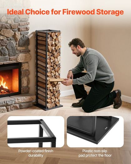 Indoor Firewood Rack, 45kg Capacity