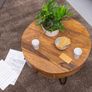 Round Coffee Table | Solid Sheesham Wood 60 x 60 x 44.5 cm  Modern Living Room Table Image 4