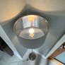 Grey floor lamp chrome base 152cm tall Image 3