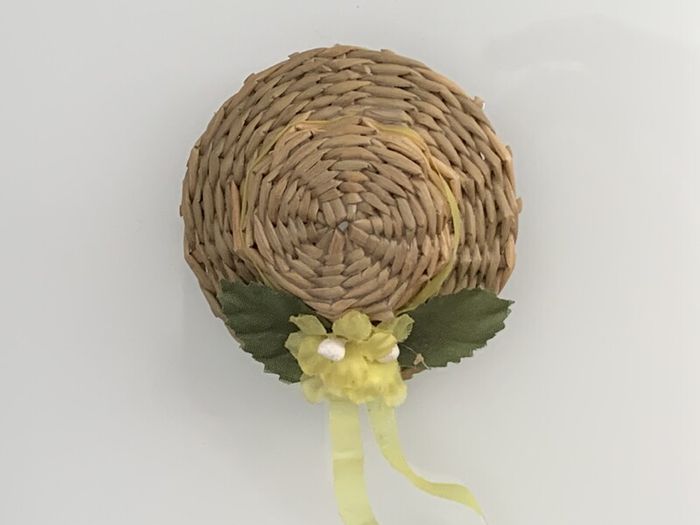 Vintage Wicker Hat Brooch