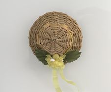 Vintage Wicker Hat Brooch