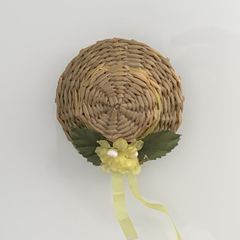Vintage Wicker Hat Brooch