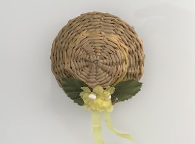 Vintage Wicker Hat Brooch