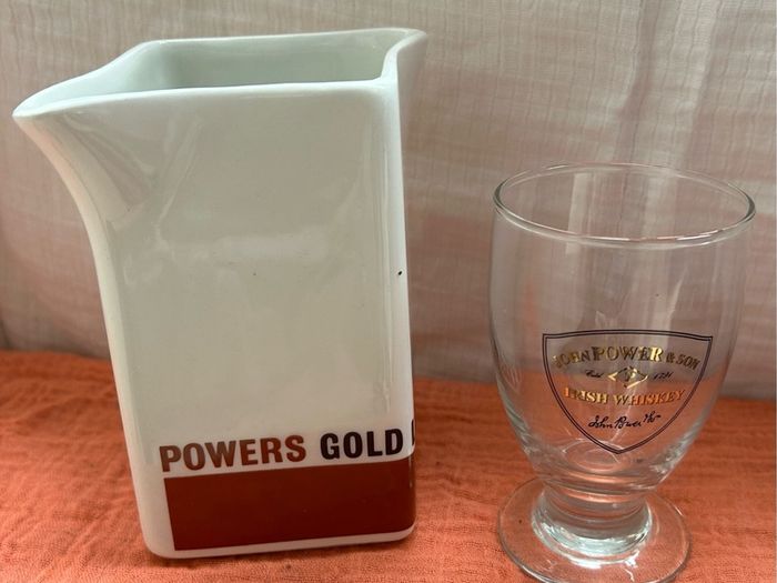 80s Arklow Pottery Powers Gold Label Water Jug