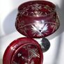 Ruby handcut crystal pedestal bowl Image 2