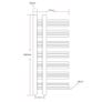 Bathroom Radiator Central Heating Towel Rail E Shape 500 x 1400 mm Image 6