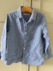 Next blue cotton  long sleeve shirt 2-3 years