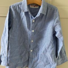 Next blue cotton  long sleeve shirt 2-3 years
