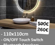 LED Bathroom Mirror 110x110cm