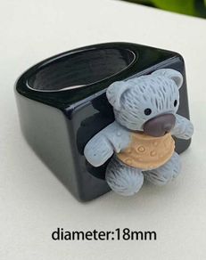 Bear Decor Resin Ring