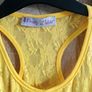 Lace yellow tank top fits Xs/s/m never worn Image 2