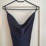 Brand New ASOS design Navy Satin Cowl Neck Maxi Dress UK 16 Image 2