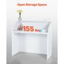Reception Desk, 46.46 x 19.69 x 43.90 in Rectangular Front Counter Table, Office Reception Desk, Retail Counter and Front Reception Counter Image 6