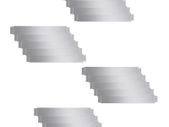 Set of 20 Flexible Lawn Fence Galvanised Steel 100 x 15 cm