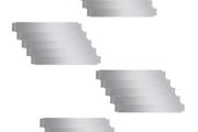 Set of 20 Flexible Lawn Fence Galvanised Steel 100 x 15 cm