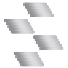 Set of 20 Flexible Lawn Fence Galvanised Steel 100 x 15 cm