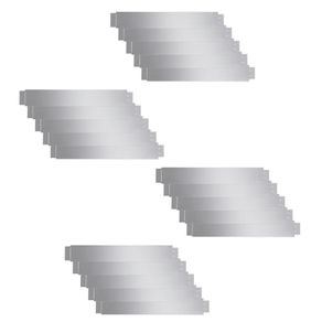 Set of 20 Flexible Lawn Fence Galvanised Steel 100 x 15 cm