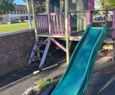 Wooden Children Playhouse with Slide
