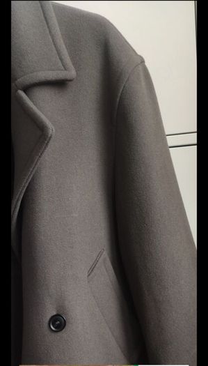 NWT Men's Zara Wool Peacoat Size L