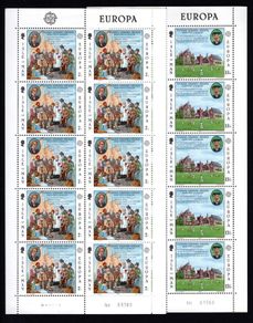 1980 Isle of Man Europa Personalities Thomas Edward Brown (poet and scholar ) Commemoration Commemorative Stamp Sheetlets Mint Never Hinged (MNH)