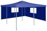 Folding Gazebo with 2 Sidewalls 5x5 m Blue