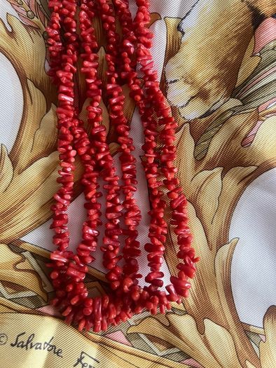 Japanese Coral necklace red orange