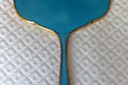 Antique Art Deco Guilloche Enamel Mirror
