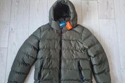 Superdry Mens Khaki Hooded Sports Puffer Jacket