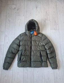 Superdry Mens Khaki Hooded Sports Puffer Jacket