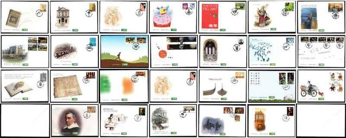 Collection 2007 Ireland Commemorative Stamps An Post First Day Cover (FDC). Collection of 26 covers.