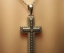 Sterling Silver Solid Cross and Chain