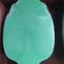 Vintage Art Deco 5 piece silver plated & light green guilloche enamel dressing table set, cased Image 6