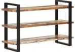 Sideboard with 3 Shelves 120x40x75 cm Solid Reclaimed Wood