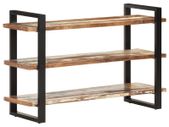 Sideboard with 3 Shelves 120x40x75 cm Solid Reclaimed Wood