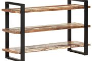 Sideboard with 3 Shelves 120x40x75 cm Solid Reclaimed Wood